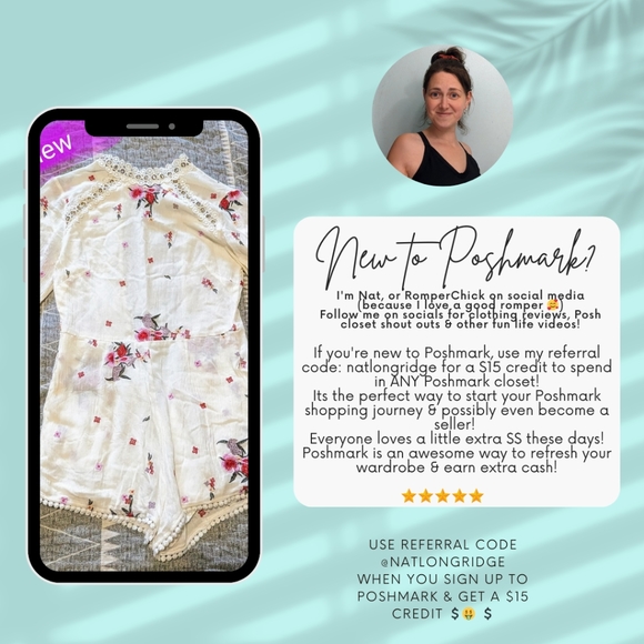 Meet your Posher, Nat 🌸 Follow me on social media I'm RomperChick - Picture 2 of 2